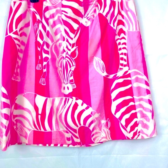 Lilly Pulitzer Pink Zebra Pencil Skirt Size 8 - Picture 5 of 6